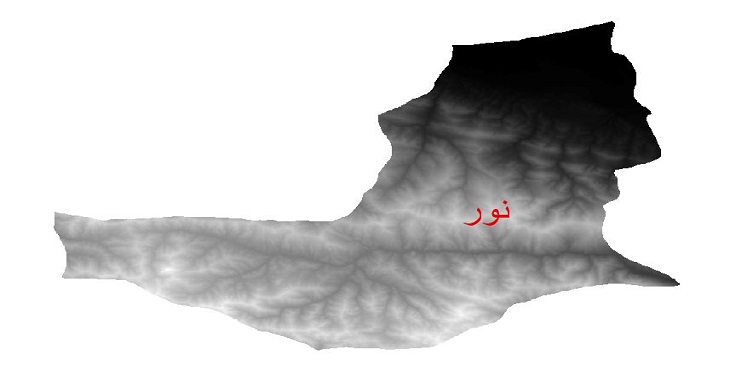 دانلود نقشه دم رقومی ارتفاعی شهرستان نور