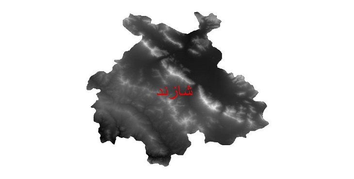 دانلود نقشه دم رقومی ارتفاعی شهرستان شازند