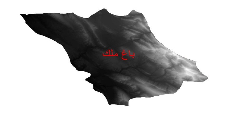 دانلود نقشه دم رقومی ارتفاعی شهرستان باغملک