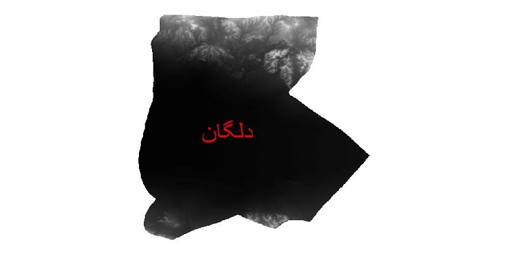 دانلود نقشه دم رقومی ارتفاعی شهرستان دلگان