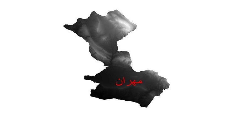 دانلود نقشه دم رقومی ارتفاعی شهرستان مهران