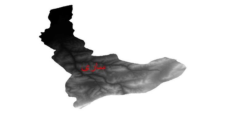 دانلود نقشه دم رقومی ارتفاعی شهرستان ساری