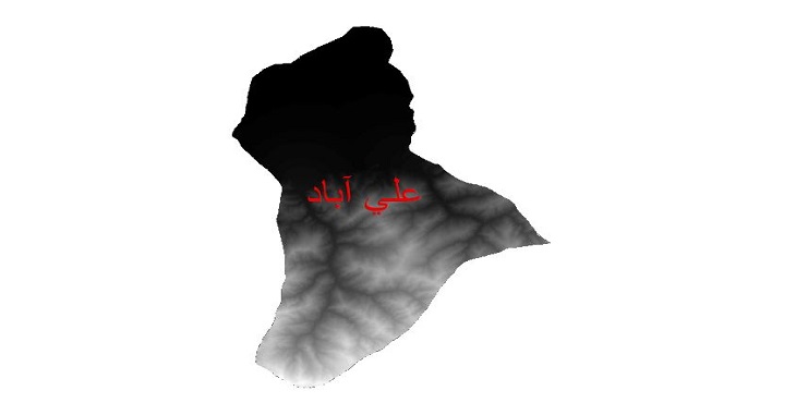 دانلود نقشه دم رقومی ارتفاعی شهرستان علی آباد