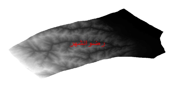 دانلود نقشه دم رقومی ارتفاعی شهرستان رضوانشهر