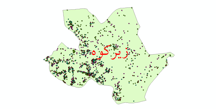 دانلود نقشه شیپ فایل آمار جمعیت نقاط شهری و نقاط روستایی شهرستان زیرکوه از  سال 1335 تا 1395 | شهرنگار