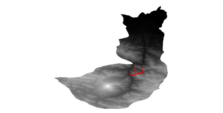 دانلود نقشه دم رقومی ارتفاعی شهرستان آمل