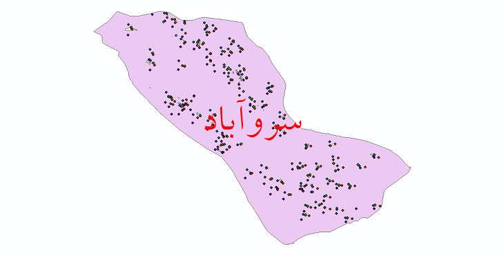 دانلود نقشه شیپ فایل آمار جمعیت نقاط شهری و نقاط روستایی شهرستان سروآباد از سال 1335 تا 1395