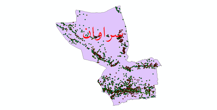 دانلود نقشه شیپ فایل آمار جمعیت نقاط شهری و نقاط روستایی شهرستان سراوان از سال 1335 تا 1395