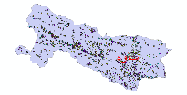 دانلود نقشه شیپ فایل آمار جمعیت نقاط شهری و نقاط روستایی شهرستان ساوه از سال 1335 تا 1395