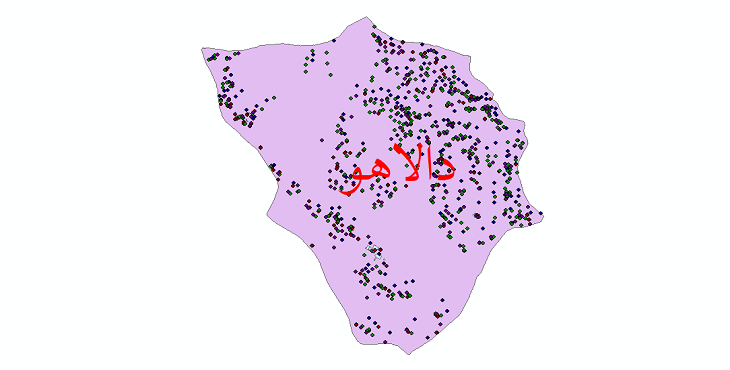 دانلود نقشه شیپ فایل آمار جمعیت نقاط شهری و نقاط روستایی شهرستان دالاهو از سال 1335 تا 1395