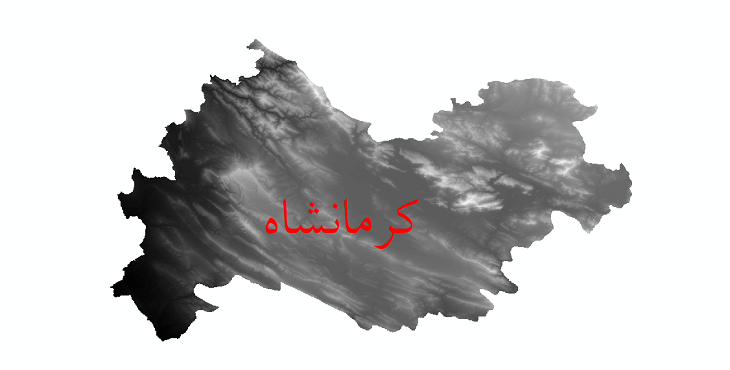 دانلود نقشه دم رقومی ارتفاعی استان کرمانشاه