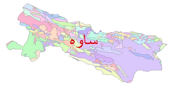 دانلود نقشه شیپ فایل زمین شناسی شهرستان ساوه