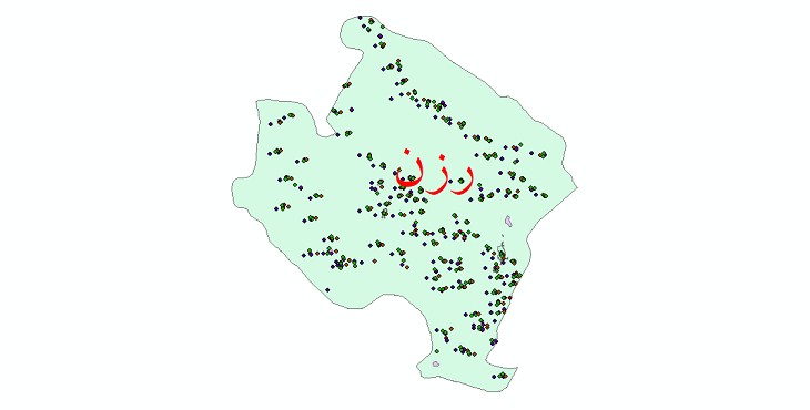 دانلود نقشه شیپ فایل آمار جمعیت نقاط شهری و نقاط روستایی شهرستان رزن از سال 1335 تا 1395