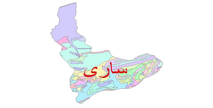 دانلود نقشه شیپ فایل زمین شناسی شهرستان ساری