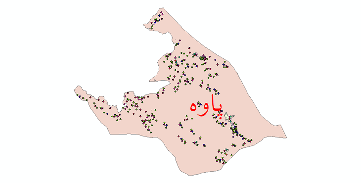 دانلود نقشه شیپ فایل آمار جمعیت نقاط شهری و نقاط روستایی شهرستان پاوه از سال 1335 تا 1395