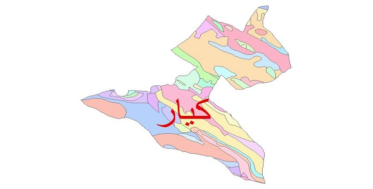 دانلود نقشه شیپ فایل زمین شناسی شهرستان کیار