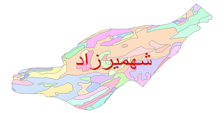 دانلود نقشه شیپ فایل زمین شناسی شهرستان شهمیرزاد
