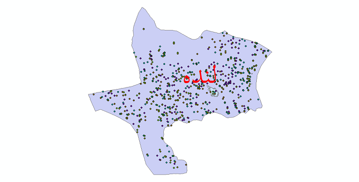 دانلود نقشه شیپ فایل آمار جمعیت نقاط شهری و نقاط روستایی شهرستان لنده از سال 1335 تا 1395