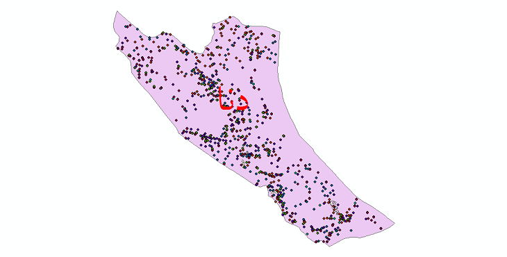دانلود نقشه شیپ فایل آمار جمعیت نقاط شهری و نقاط روستایی شهرستان دنا از سال 1335 تا 1395