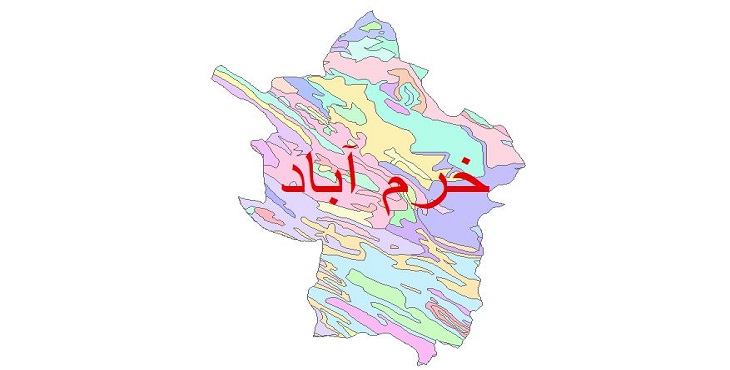 دانلود نقشه شیپ فایل زمین شناسی شهرستان خرم آباد