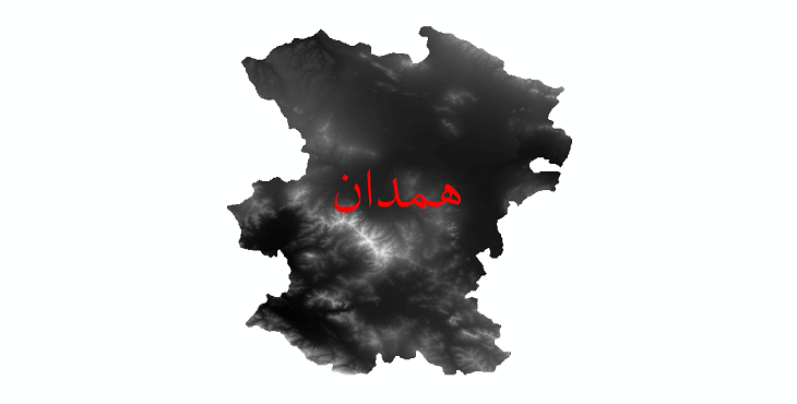 دانلود نقشه دم رقومی ارتفاعی استان همدان