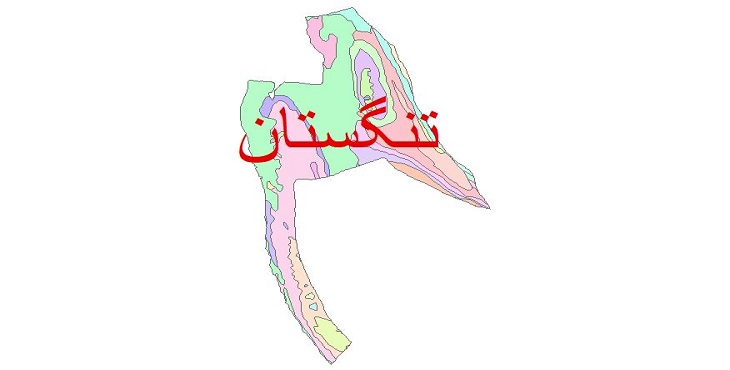 دانلود نقشه شیپ فایل زمین شناسی شهرستان تنگستان