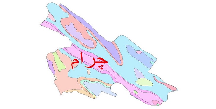دانلود نقشه شیپ فایل زمین شناسی شهرستان چرام