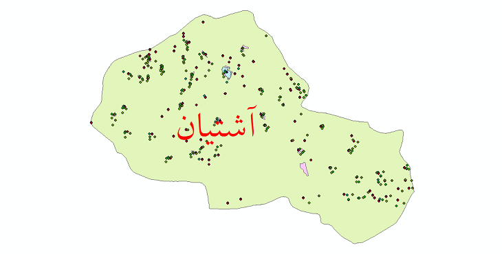 دانلود نقشه شیپ فایل آمار جمعیت نقاط شهری و نقاط روستایی شهرستان آشتیان از سال 1335 تا 1395