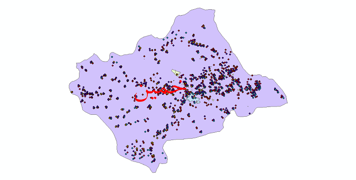 دانلود نقشه شیپ فایل آمار جمعیت نقاط شهری و نقاط روستایی شهرستان خمین از سال 1335 تا 1395