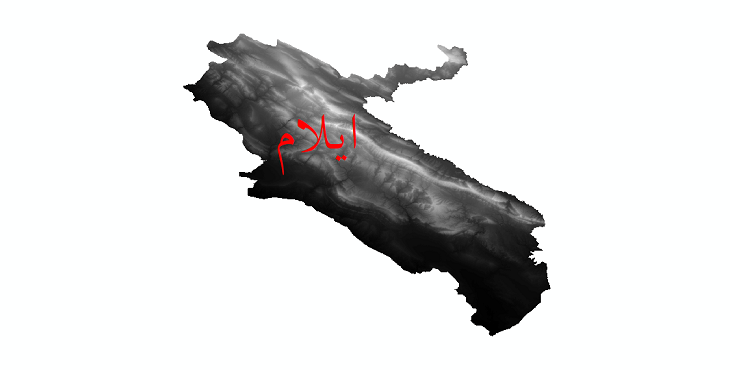 دانلود نقشه دم رقومی ارتفاعی استان ایلام