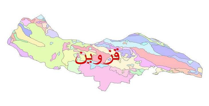 دانلود نقشه شیپ فایل زمین شناسی شهرستان قزوین