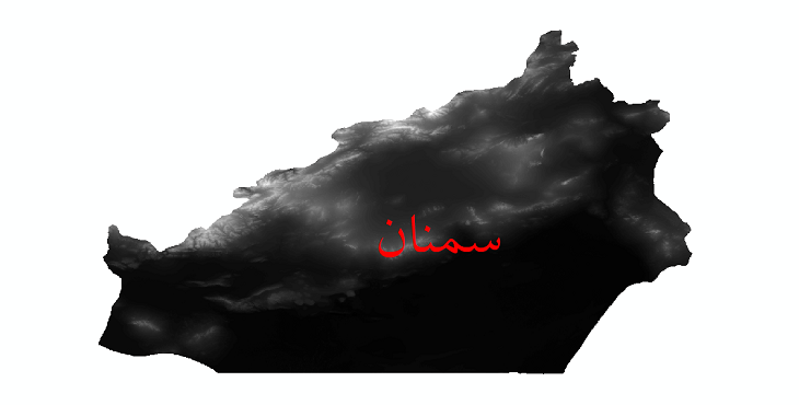 دانلود نقشه دم رقومی ارتفاعی استان سمنان