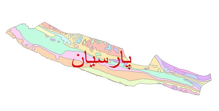 دانلود نقشه شیپ فایل زمین شناسی شهرستان پارسیان