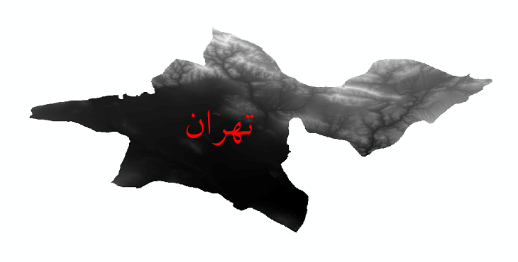 دانلود نقشه دم رقومی ارتفاعی استان تهران