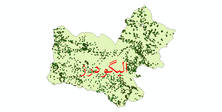 دانلود نقشه شیپ فایل آمار جمعیت نقاط شهری و نقاط روستایی شهرستان الیگودرز از سال 1335 تا 1395
