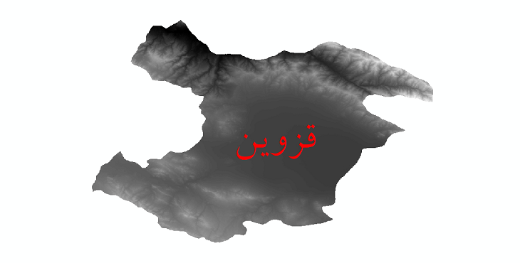 دانلود نقشه دم رقومی ارتفاعی استان قزوین