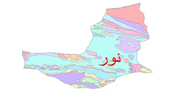 دانلود نقشه شیپ فایل زمین شناسی شهرستان نور