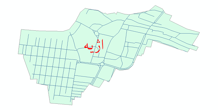 دانلود نقشه شیپ فایل شبکه معابر شهر اژیه سال 1399