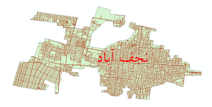 دانلود نقشه شیپ فایل شبکه معابر شهر نجف آباد سال 1399