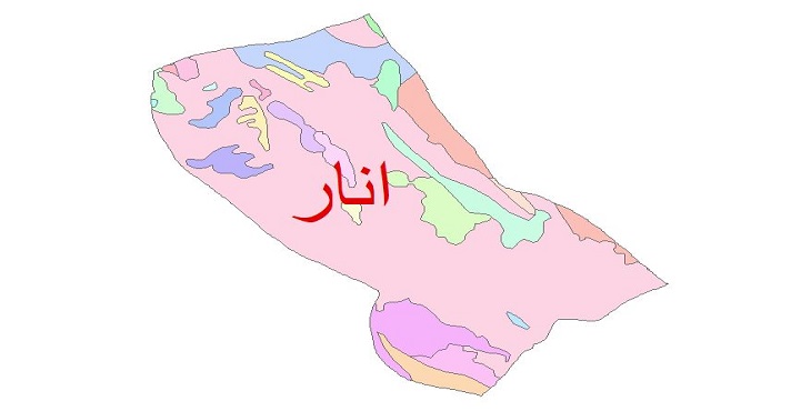 دانلود نقشه شیپ فایل زمین شناسی شهرستان انار