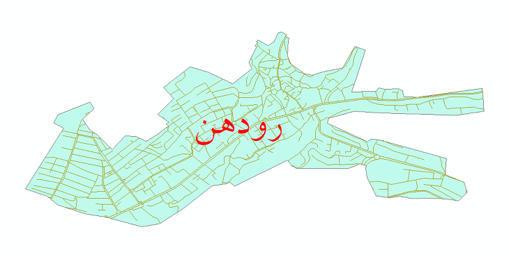 دانلود نقشه شیپ فایل شبکه معابر شهر رودهن سال 1399