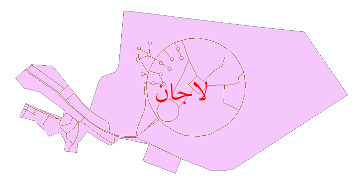 دانلود نقشه شیپ فایل شبکه معابر شهر لاجان سال 1399