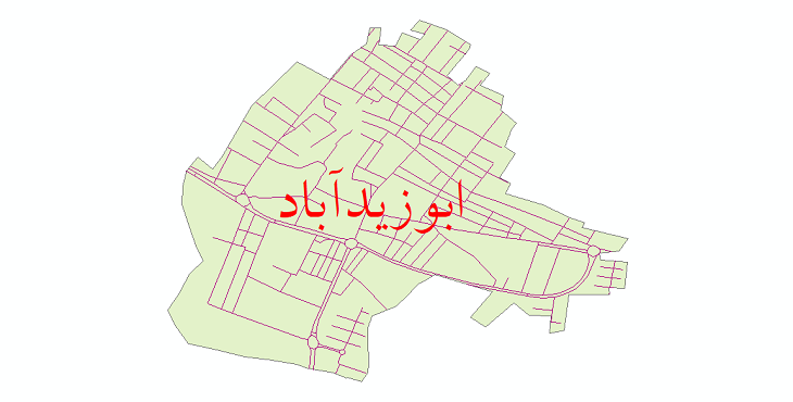 دانلود نقشه شیپ فایل شبکه معابر شهر ابوزیدآباد سال 1399