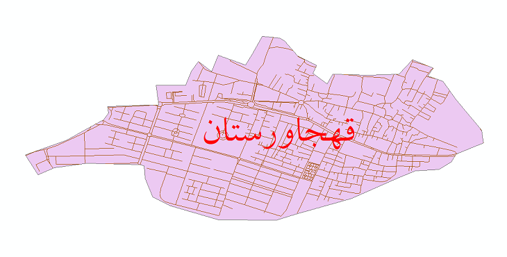 دانلود نقشه شیپ فایل شبکه معابر شهر قهجاورستان سال 1399