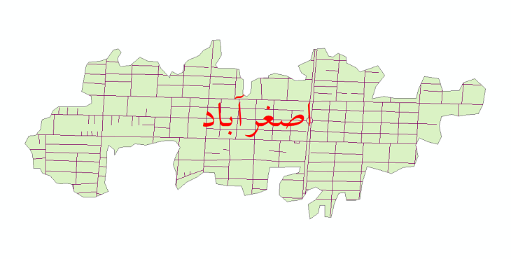 دانلود نقشه شیپ فایل شبکه معابر شهر اصغرآباد سال 1399