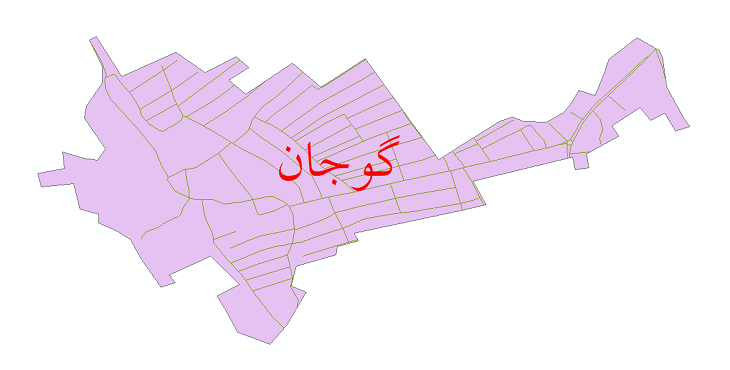 دانلود نقشه شیپ فایل شبکه معابر شهر گوجان سال 1399