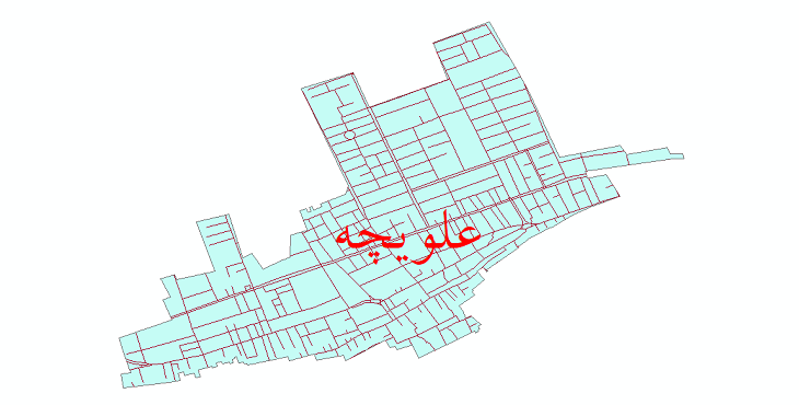دانلود نقشه شیپ فایل شبکه معابر شهر علویچه سال 1399