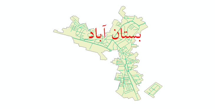 دانلود نقشه شیپ فایل شبکه معابر شهر بستان آباد سال 1399