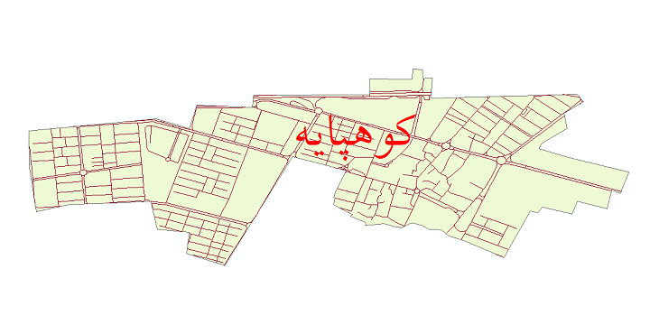 دانلود نقشه شیپ فایل شبکه معابر شهر کوهپایه سال 1399