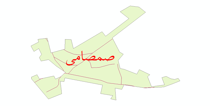 دانلود نقشه شیپ فایل شبکه معابر شهر صمصامی سال 1399